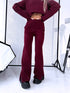 Knitted Set "SMOOTH LINES E5388" - BORDEAUX